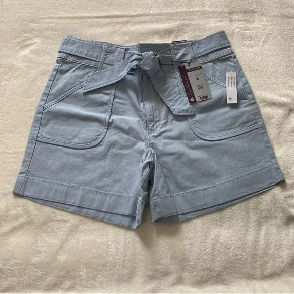 Gloria Vanderbilt Shorts Gloria Vanderbilt Light Blue Womens